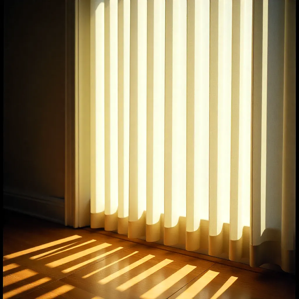 Vertical blinds in office